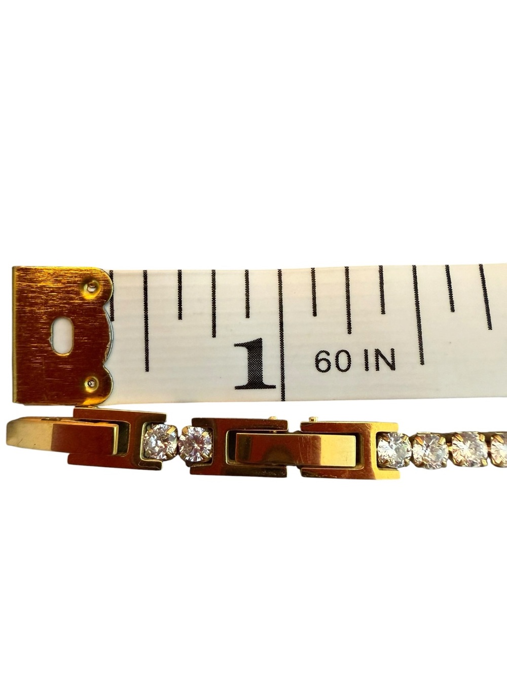 NWOT Nordstrom Cubic Zirconia Gold Tennis Bracelet - Picture 4 of 5